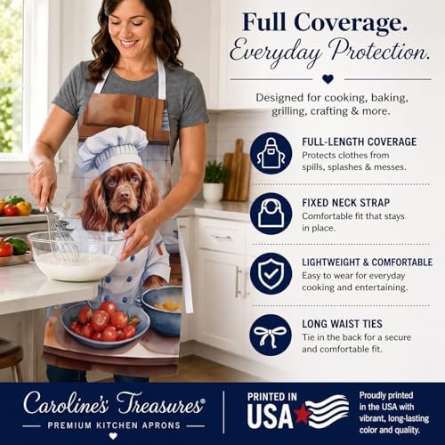 Caroline's Treasures Sussex Spaniel The Chef Apron Cooking Kitchen Server - Image 4