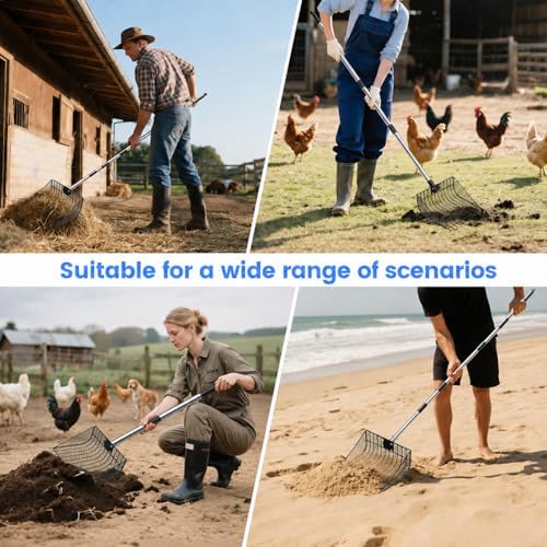 2-in-1 Chicken Coop Poop Scooper and Rake - Image 7