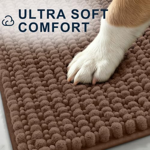 Smiry Dog Door Mat for Muddy Paws 30x20, Ultra Absorbent Chenille Doormat - Image 3