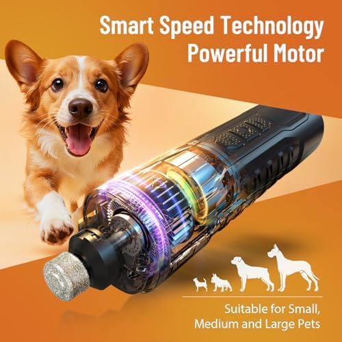 Electric Dog Nail Grinder: Upgraded 5-Speed Quiet Dog Nail Trimmer-Safe - Image 3