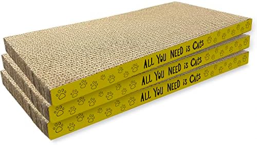 3 Pack Cardboard Cat Scratcher Pads Cat Scratching Board by Unknown