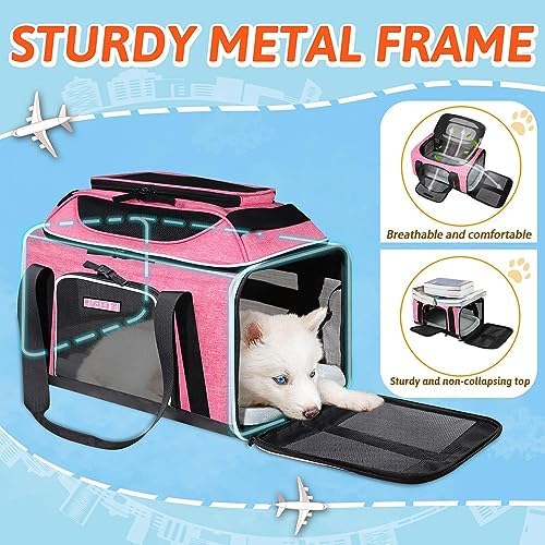 Petskd Top-Expandable Small Pet Carrier 17"x12"x8.5" Airline Approved - Image 6