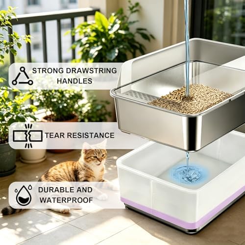 Cat Litter Box Liners, for 24" Cat Pans&Steel Sifting Litter Box - Image 4