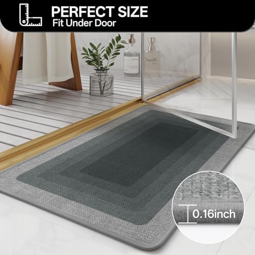 Bath Mat Non Slip, Quick Dry Bathroom Rug Under Door - Image 4