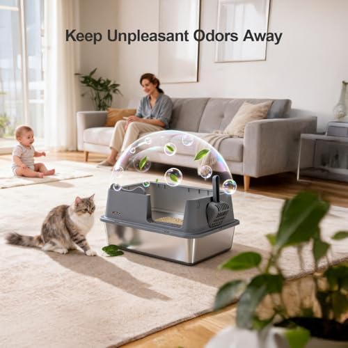 XL Stainless Steel Cat Litter Box - Image 5