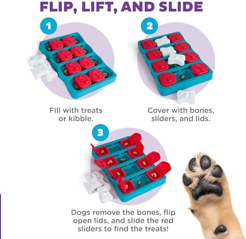 Outward Hound Nina Ottosson Dog Brick Dog Toy Treat Puzzle - Image 3