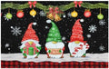 Giwawa Black Xmas Gnome Bath Rug Winter Snowflake Entryway Doormat Non Slip by Giwawa