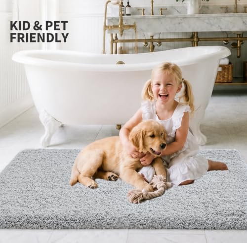 ILANGO Bathroom Rugs 32" × 20", Extra Soft Absorbent Microfiber Bath Rugs - Image 2