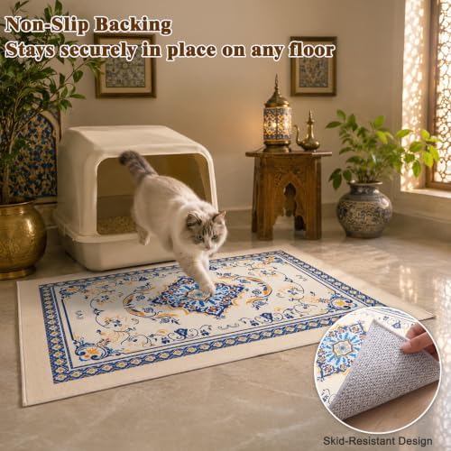 Bienbee Cat Litter Mat, 2 Pack 33" x 22" Machine Washable - Image 3