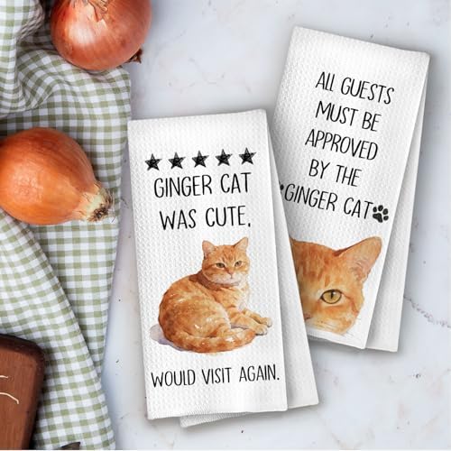 Orange Cat Kitchen Towels - Image 4