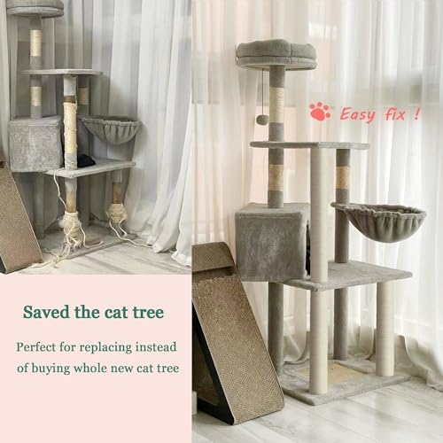 4PCS Cat Scratching Post Replacement, 11.8in M8 Cat Tree Replacement Pole - Image 3