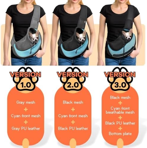 YUDODO Pet Sling Carrier for 5-9 lbs Small Dogs Cat Puppy Crossbody Carrier - Image 2