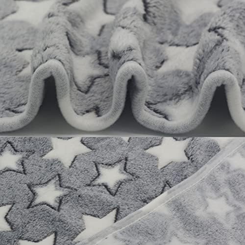 1 Pack 3 Puppy Blankets Cat Dog Blankets Super Soft Warm Sleep Mat Grey Star - Image 5