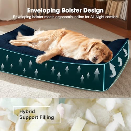FURTIME Orthopedic Dog Bed Medium Size Dog, Extra Washable Dog Couch 35" - Image 2
