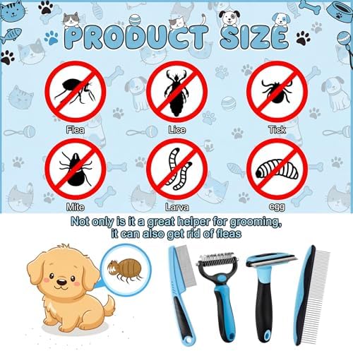 Patelai 4 Pcs Dog Dematting Comb - Image 6