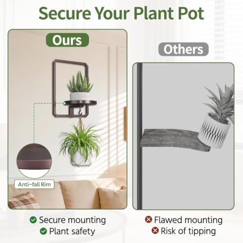 LASZOLA Plant Picture Frame Holder Shelf Wall - Image 5