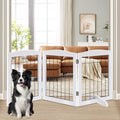 LZRS 3-Panel Freestanding Adjustable Wooden Dog Gate—30" Tall Foldable Pet by LZRSPET