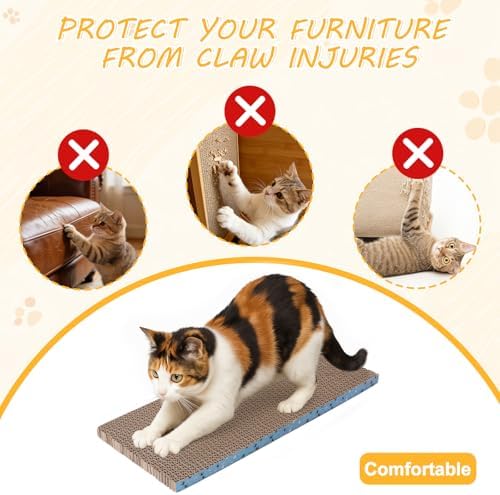 2Pack Cat Scratcher Pad, Reversible Scratching Cardboard - Image 4