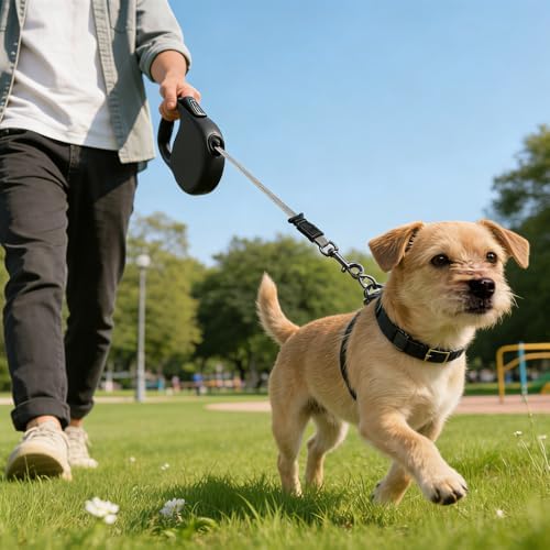 Retractable Dog Leash for Medium & Large Dogs up to 80 lbs, One-Handed Brake by Unknown