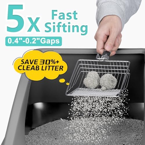 AIPERRO Stainless Steel Litter Box | XXL Deepened 8" Design Metal Cat Box - Image 5