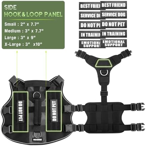WINSEE Tactical Molle Vest Mesh Dog Harness - Image 5
