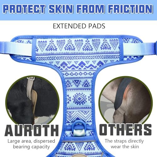 AUROTH Tactical Dog Harness for Large Dogs, Heavy Duty No Pull Pet Vest - Image 4