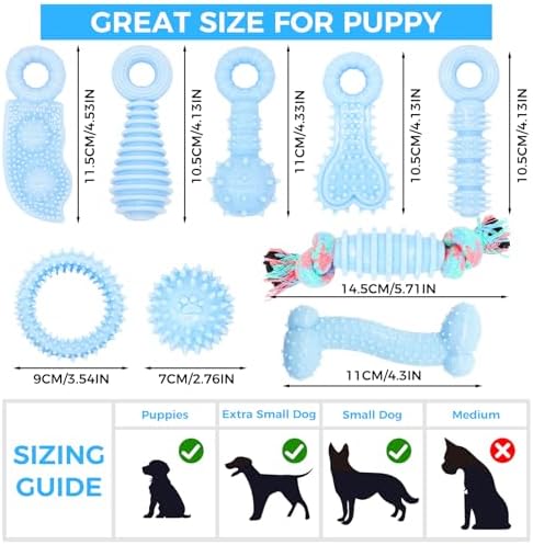 Puppy Toys, 9 Pack Dog Chew Toys, Teething Toys - Image 5
