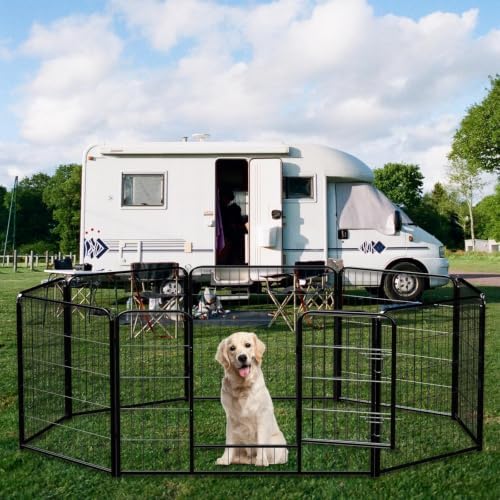 NEWBULIG Dog Playpen Indoor 8 Panels 32 Inch, Metal Outdoor Dog Fence Pen - Image 6
