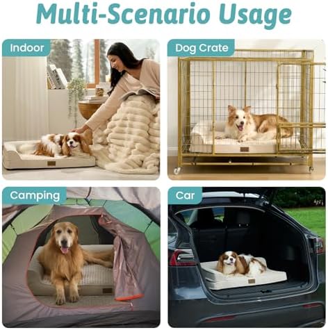 COZY KISS Orthopedic Dog Bed for Large Sized Dogs, L Shaped 36x27 inch - Image 6
