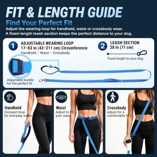 Hands Free Dog Leash, Galaxy Reflective, Crossbody Dog Leash - Image 3