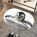 Cute Baby Penguin, Super Absorbent Quick-Drying Bathroom Mat Rug, Rubber by ZHUZHISHAN