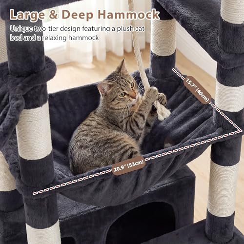 Gitelsnour Cat Tree, Big Condo & Hammock GCT030G - Image 5