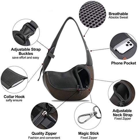 FDJASGY Pet Sling Carrier for Small Dogs Cats, Breathable Mesh Travelling Hand - Image 3