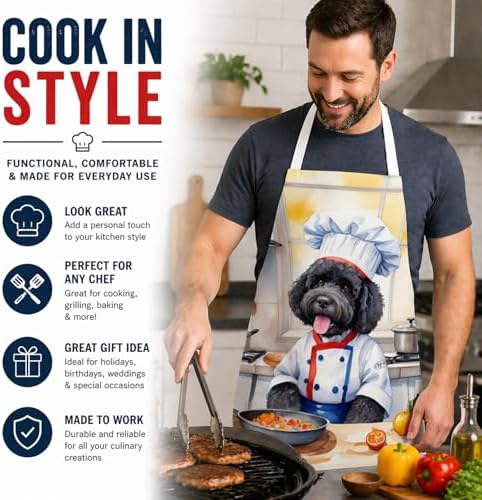 Caroline's Treasures Portuguese Water Dog The Chef Apron Cooking Kitchen Server - Image 2