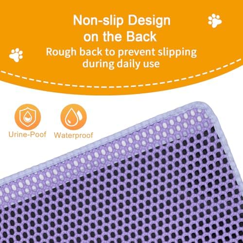 Cat Litter Mat Litter Trapping Mat, Cat Litter Box Mat 32"x22", 2 Layer - Image 4