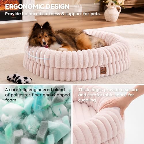 ChiXnuggle Orthopedic Dog Bed, Washable Cover, Faux Fur Bolster Pet Couch - Image 5