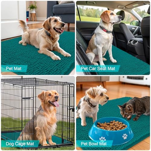 OLANLY Dog Door Mat for Muddy Paws 70x46, Super Absorbent Chenille Mud Mat - Image 7