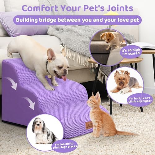 Zerbuger Dog Ramp and Stairs for Bed, Nonslip Cover - Image 4