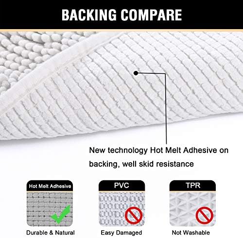 H.VERSAILTEX Microfiber Bath Rugs Chenille Floor Mat Ultra Soft Washable - Image 6