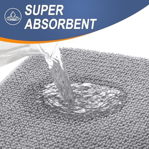 OLANLY Thick Memory Foam Large Bathroom Rug 59x35, Absorbent Bath Mat - Image 3