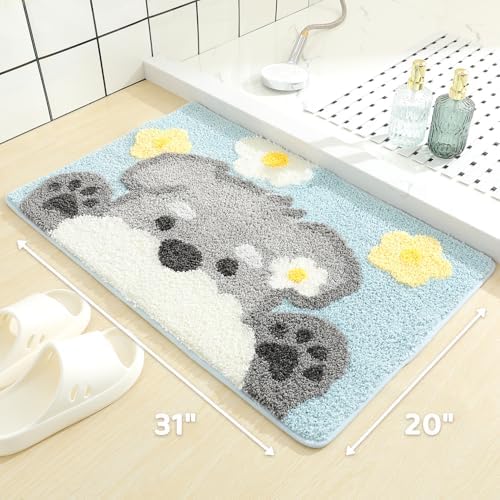 Molesun Schnauzer Bath Mat 20x31, Soft Absorbent Microfiber Bath Rugs - Image 3