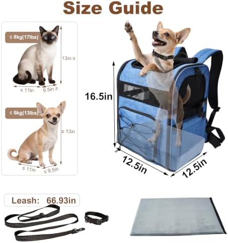 Pet Carrier Backpack with Elevated Booster Pad - Image 4