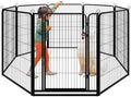 Kfvigoho Dog Playpen Outdoor Extra Wide 8 Panels Heavy Duty Dog Fence 47" by Committedtobetterpetlife
