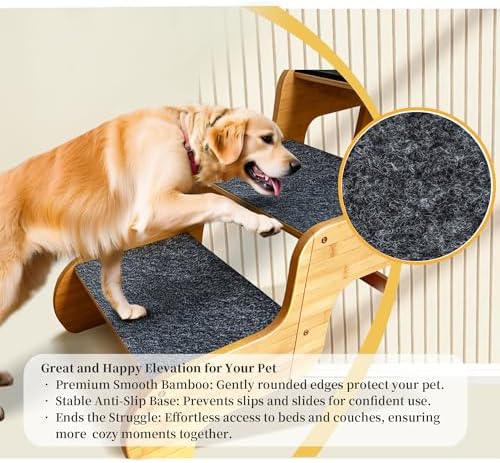 Extra Wide Dog Stairs for Large Dogs, Supports Up to 160 LB - Image 7