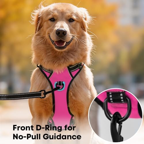 PoyPet No Pull Dog Harness Medium, Reflective Vest - Image 2