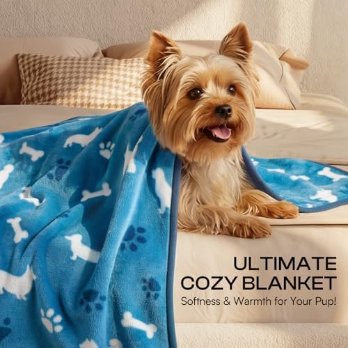 Luciphia 3 Pack Cute Dog Blankets Soft Fleece - Image 3