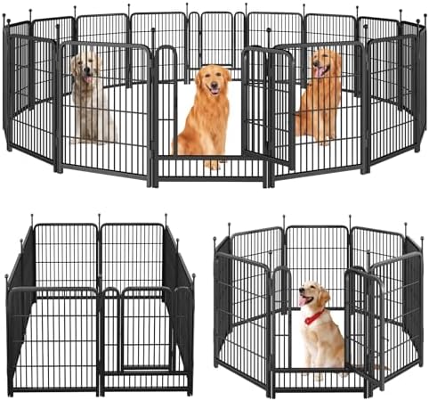 Dog Playpen, Portable Outdoor Dog Fence, Dog Playpen by XDPET