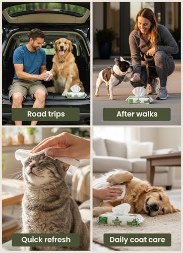 Pogi's Dog Grooming Wipes for Paws & Butt, Fragrance Free, 100 Wipes - Image 4
