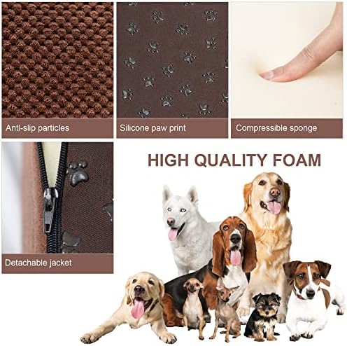 Dog Stairs for Small Dogs, High Density Foam Dog Ramp, Extra Wide Non-Slip Pet - Image 3