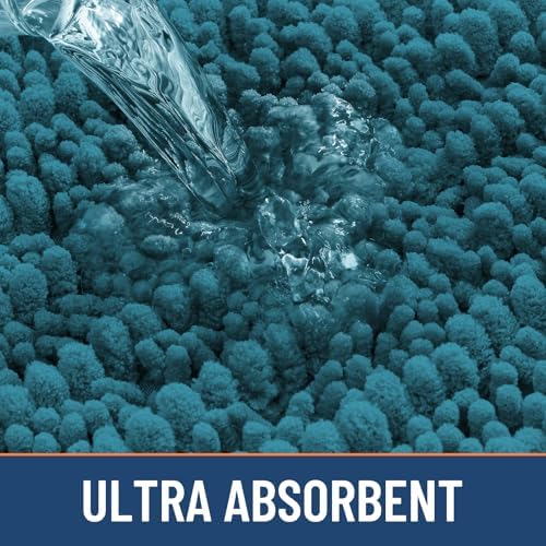 Smiry Bathroom Rugs 59X24, Extra Soft Rubber Backing Chenille Bath Mats - Image 5
